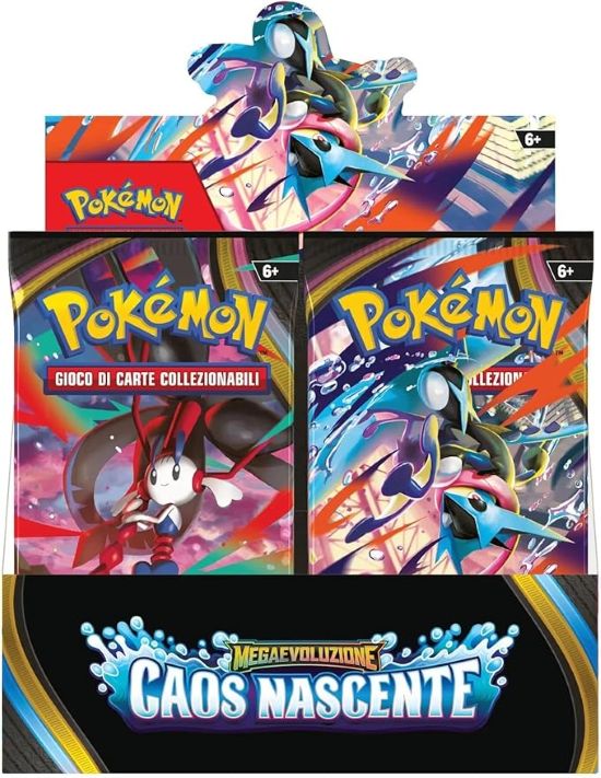 POKEMON MEGAEVOLUZIONE CAOS NASCENTE (Italian Version) –  Carte Collezionabili – In bustina da 10 carte- In Box da 36pz…x36